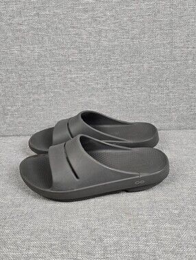 Oofos Ooriginal Recovery Sandals Gray Mens Sz 10